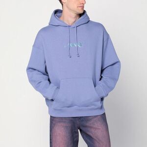 AWAKE NY Logo Embroidered Hoodie Men PURPLE Sweaters & Cardigans